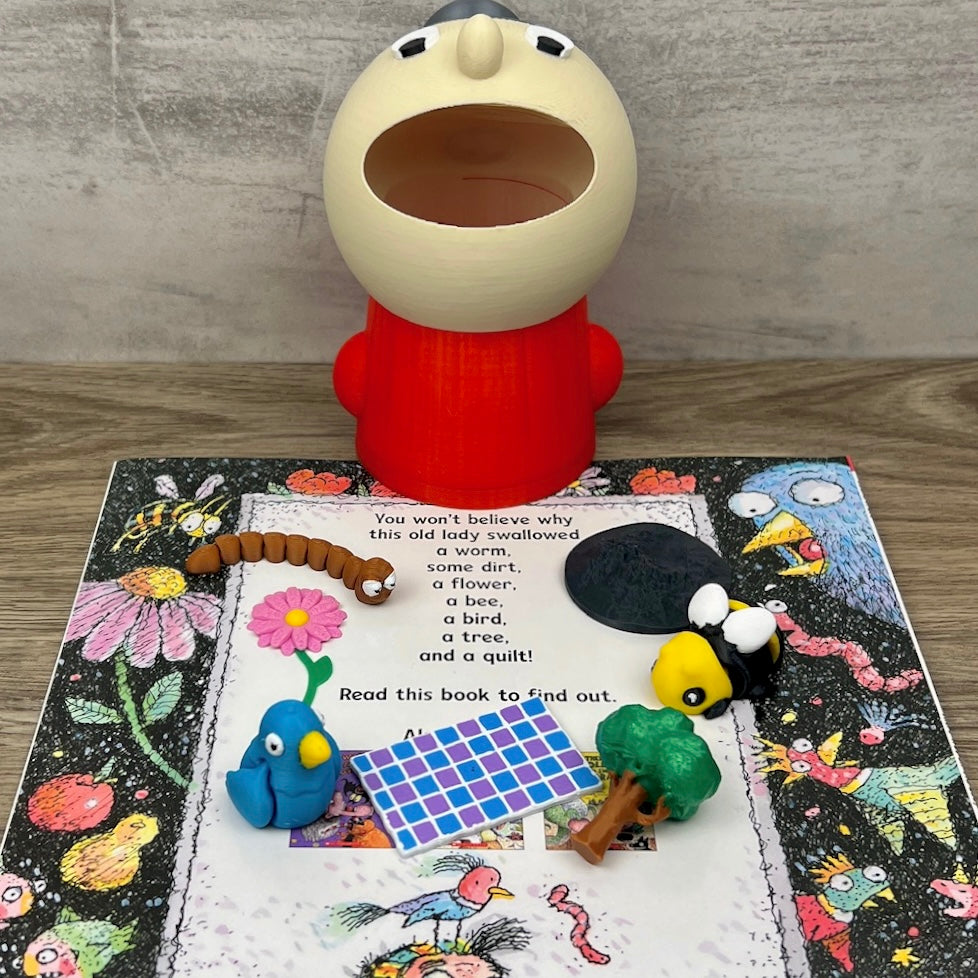 There Was An Old Lady Who Swallowed A Worm Read-Along Set (Earth Day)