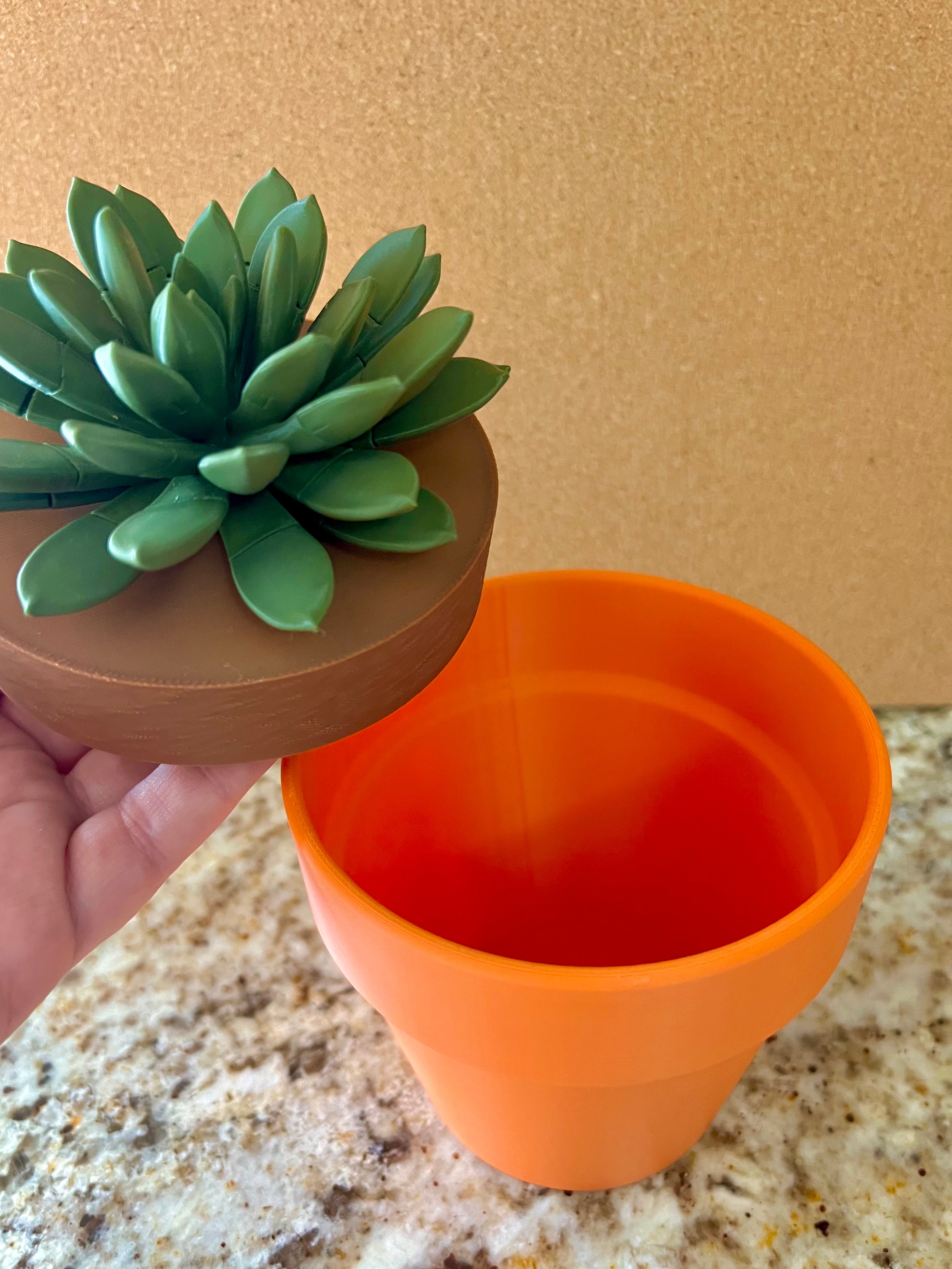 Push Pin Succlent Plant 3D Printed | Home &amp; Office Functional Decor
