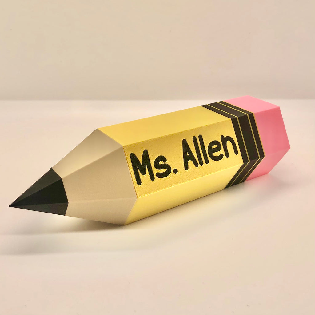 Personalized Pencil Desk Name Display