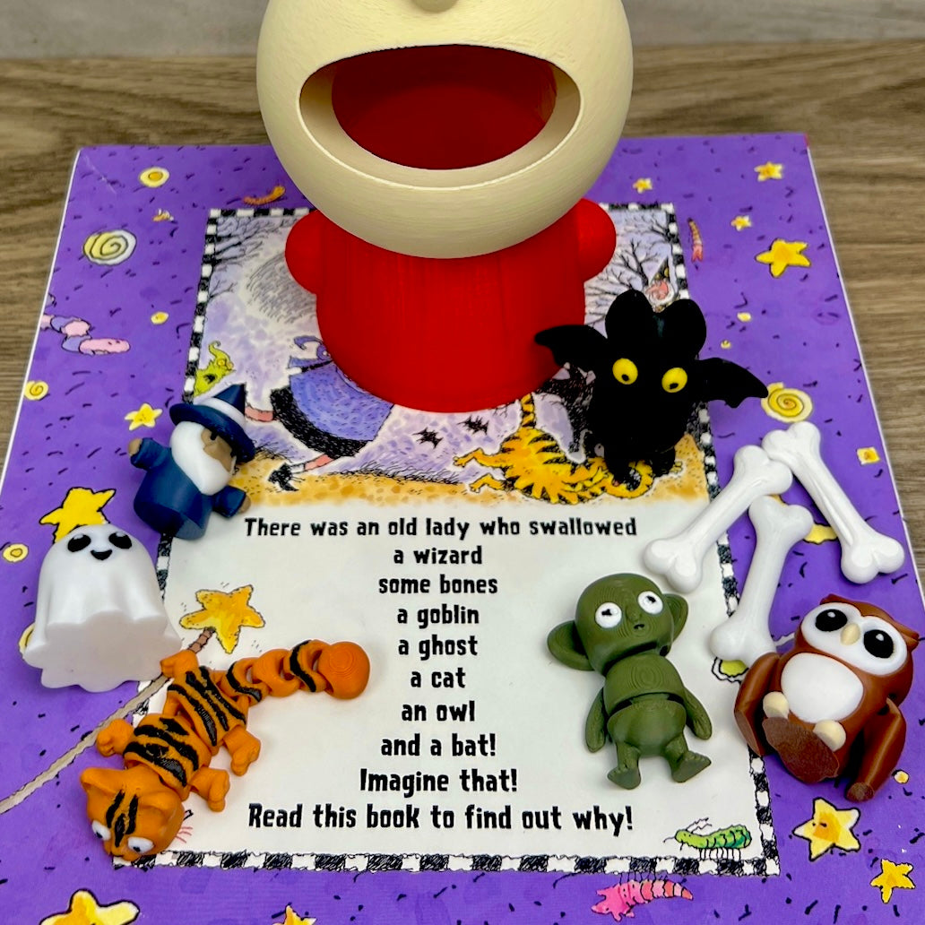There Was An Old Lady Who Swallowed A Bat Read-Along Set (Halloween)