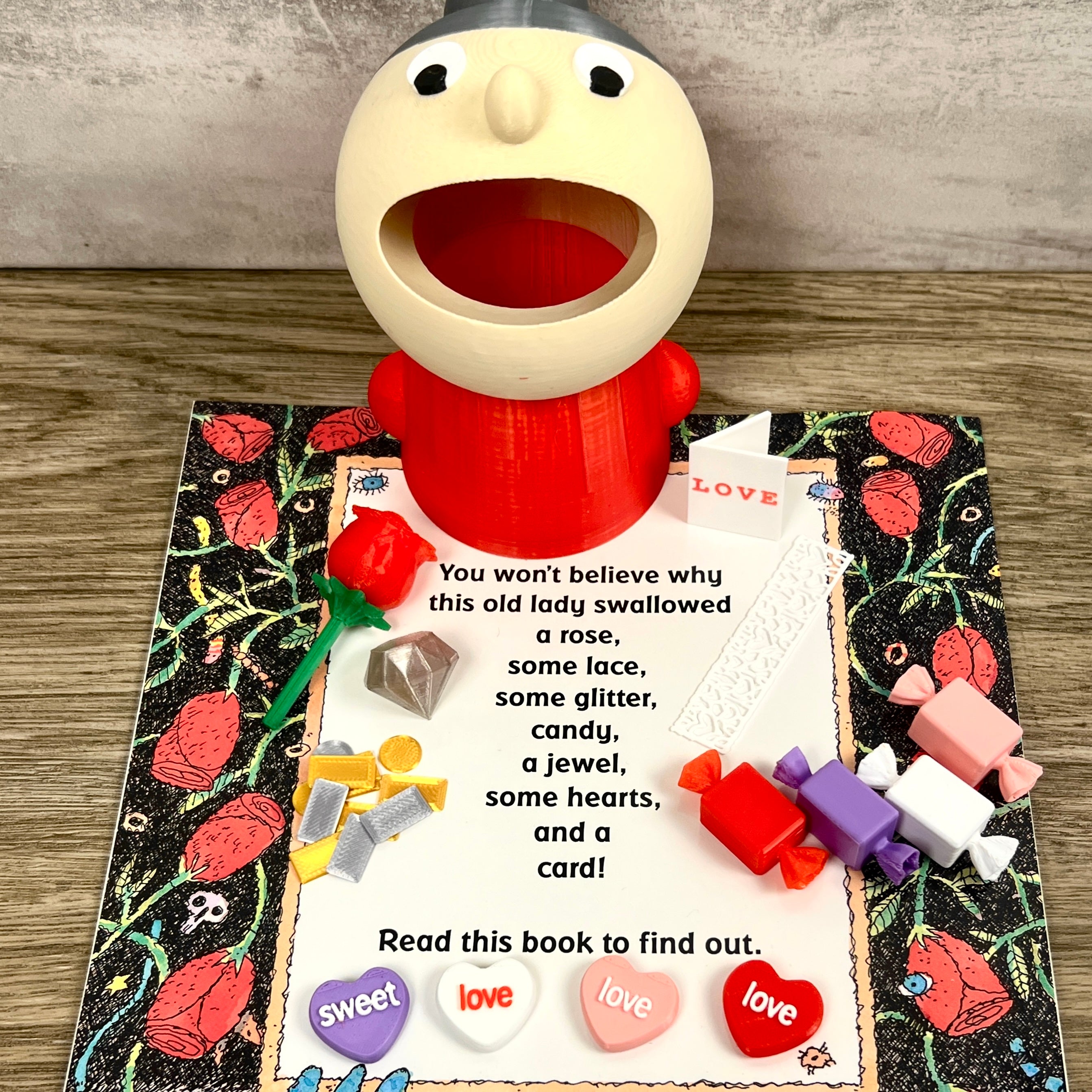 There Was An Old Lady Who Swallowed A Rose Read-Along Set (Valentine’s Day)