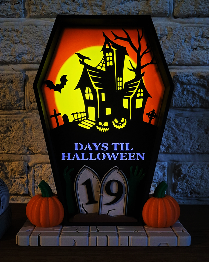 Lighted Halloween Countdown with Timer